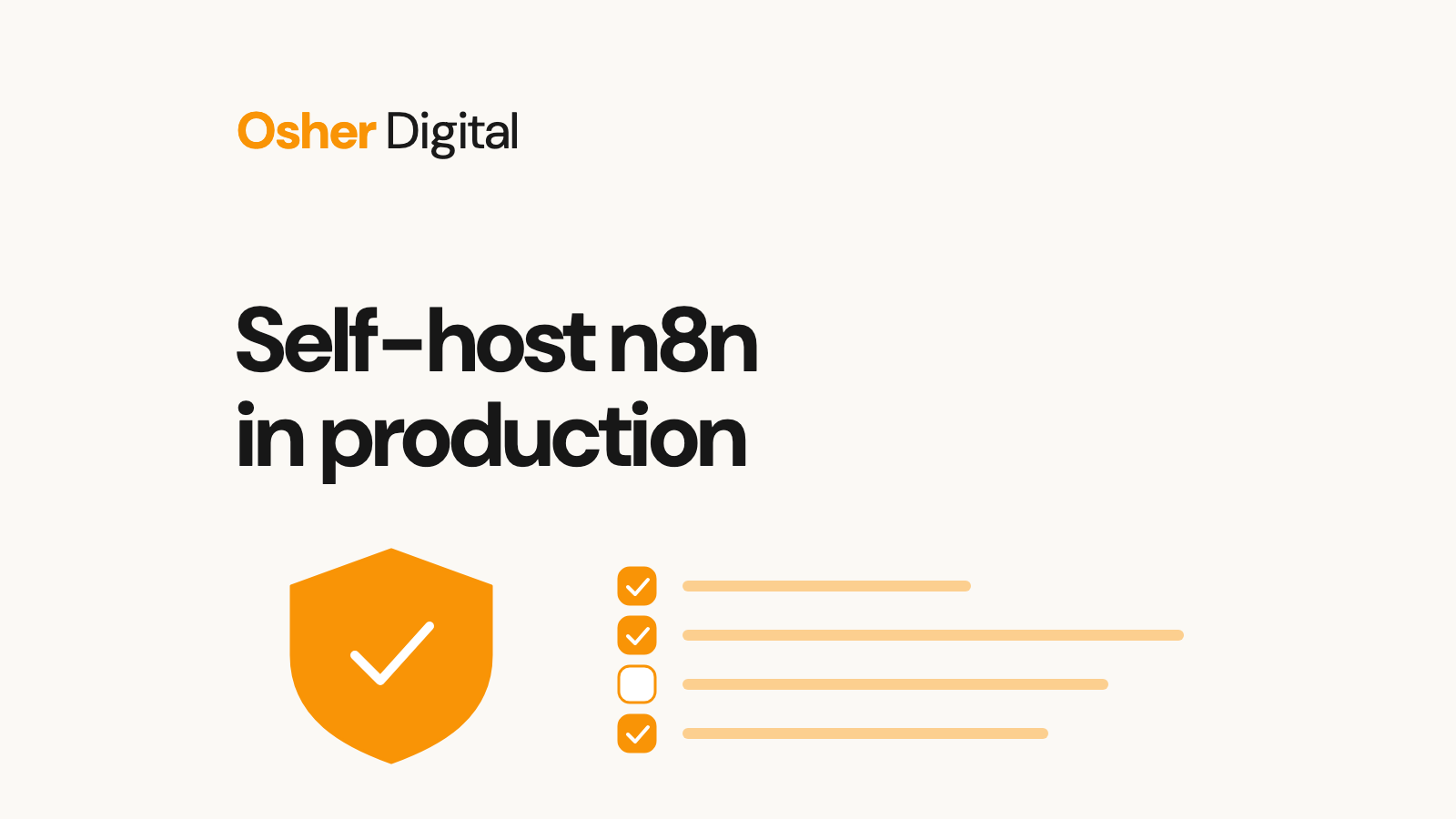 Self-host n8n in production