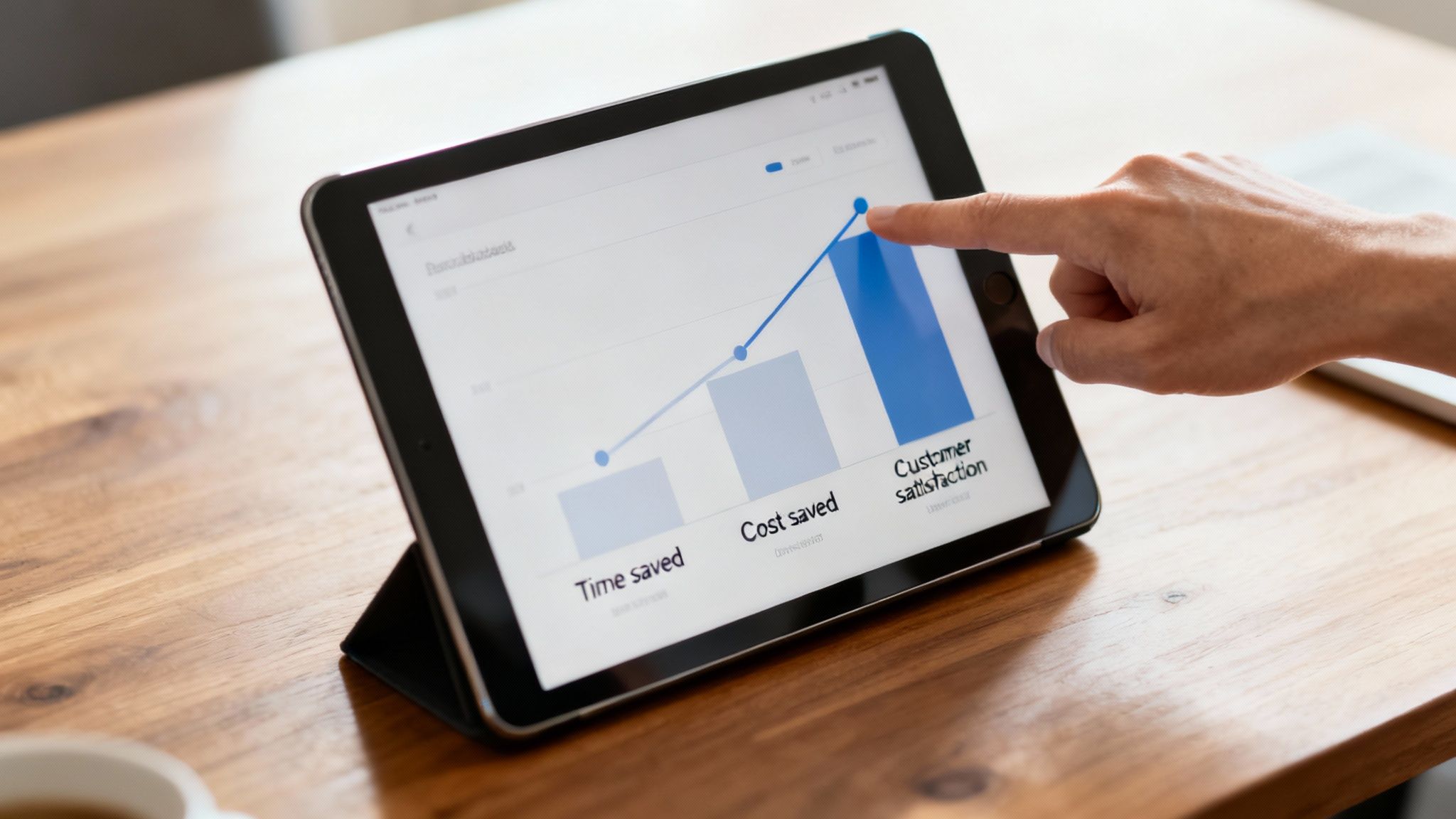 A dashboard showing graphs and metrics, symbolizing the measurement of ROI.