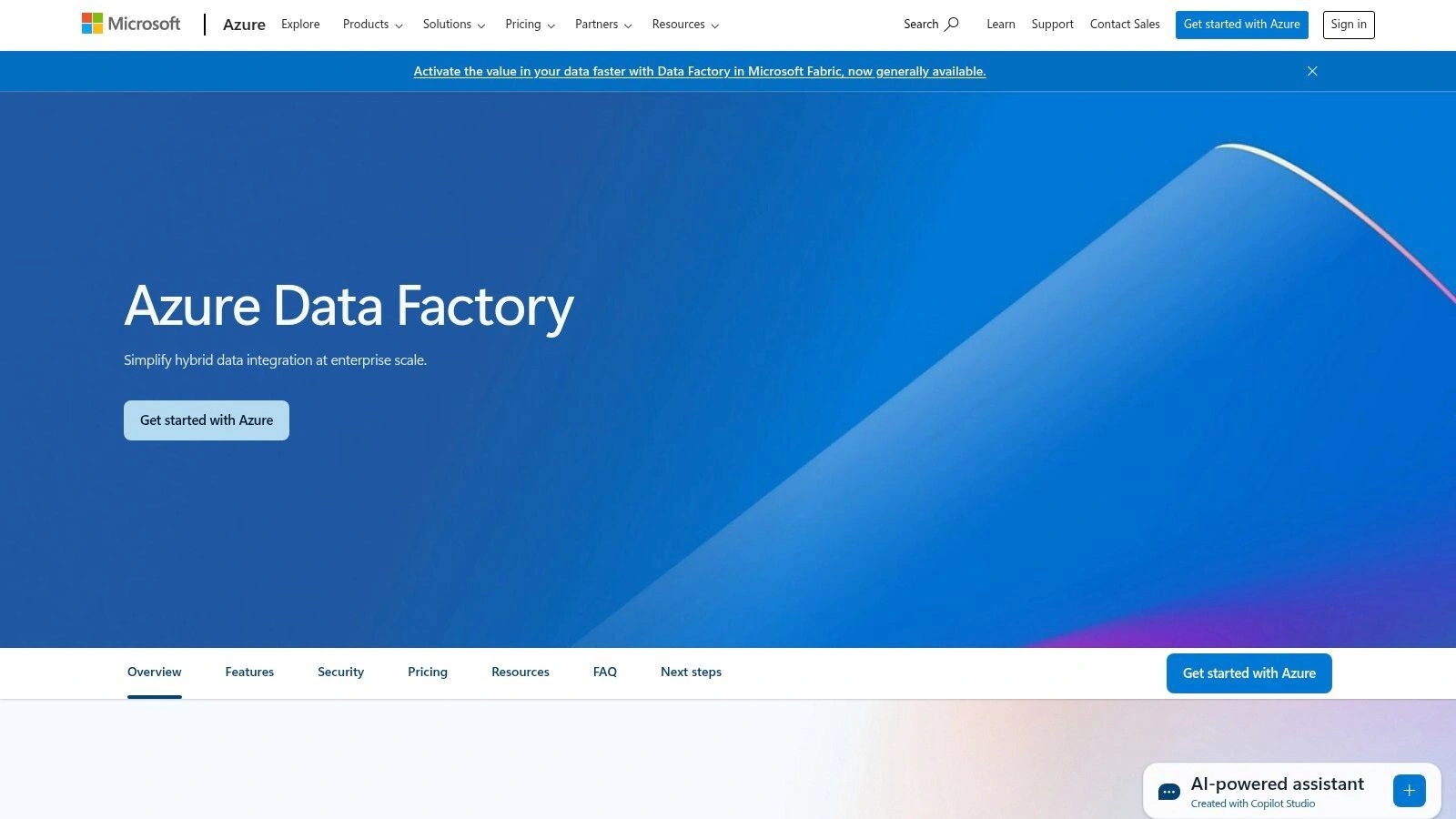 Microsoft Azure Data Factory