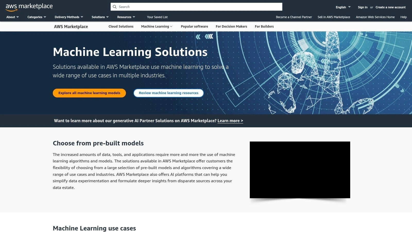 AWS Marketplace — Machine Learning and Generative AI