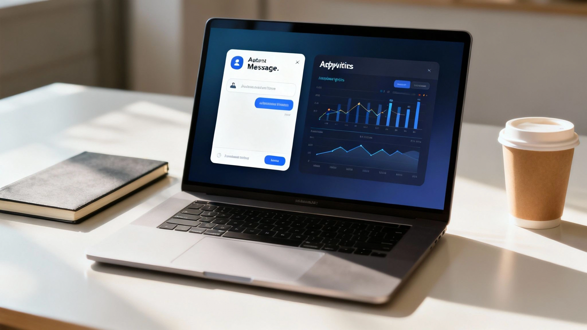A person sitting at a desk, thoughtfully reviewing different AI software options on a computer screen for their property business.