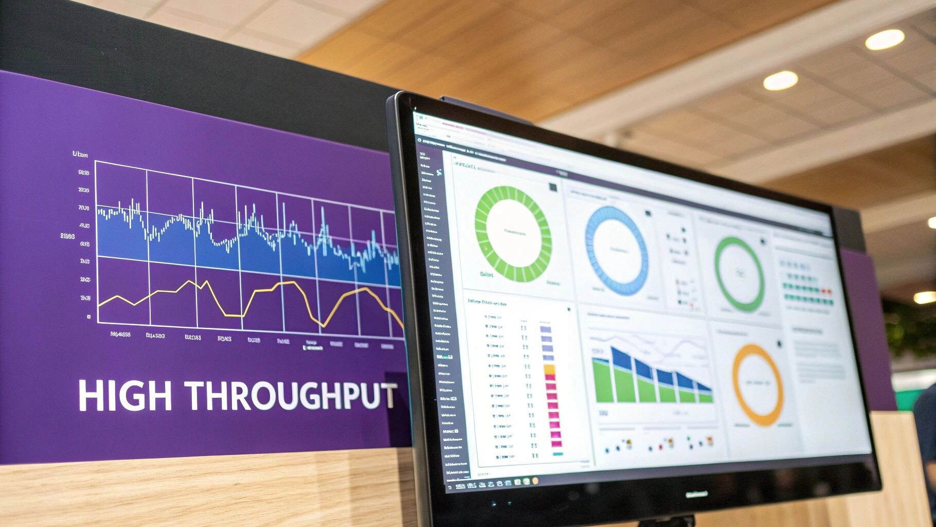 An abstract illustration showing gears and network nodes with arrows indicating data flow, representing the complexity of system performance and scalability.