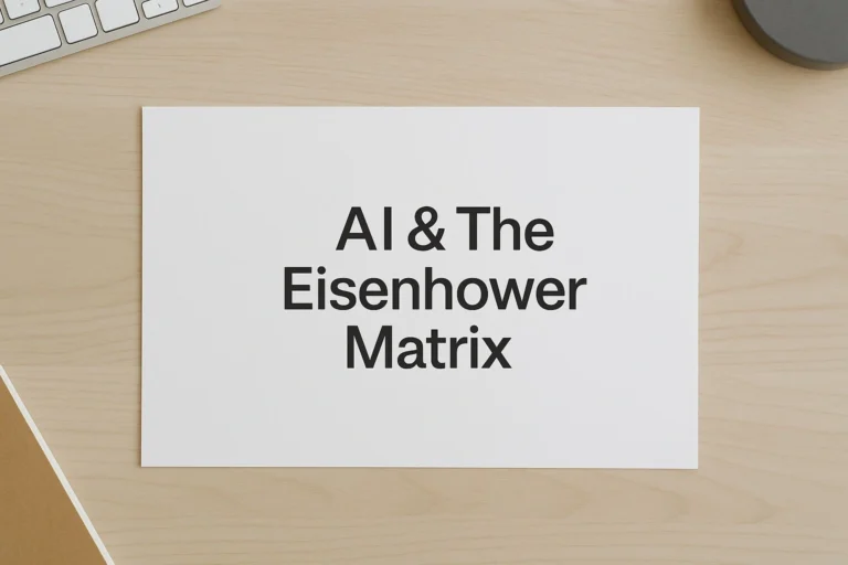 From To-Do to Done: Using the Eisenhower Matrix and AI to Beat Busywork